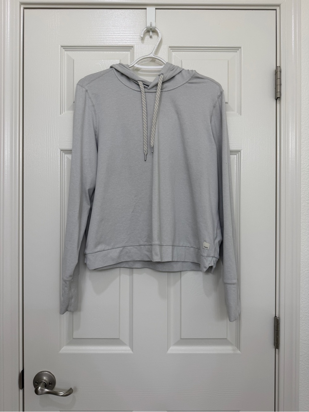 Vuori Pale Gray Lightweight Hooded Pullover